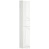 kleankin Colonna Bagno con Cassetto e 2 Armadietti Bianco Lucido, 30x28x170cm|Aosom