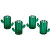 Excelsa Cactus Set 4 Bicchierini da Liquore, Vetro