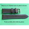 Morellato 22 Mm Bracciale In Vera Pelle Di Vitello Grana Nera Cucitura Blu Impermeabile