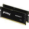 Kingston FURY Impact XMP 32GB 6400MT/s DDR5 CL38 SODIMM Memoria Gaming per Laptop Kit da 2 - KF564S38IBK2-32