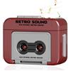 OuXing Mini registratore di cassette portatile in miniatura, registratori musicali vintage per collezionisti, portachiavi creativo con mini registratore, registratore a nastro, portachiavi musicale