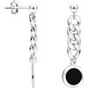 SOFIA MILANI - Orecchini da Donna in Argento 925 - Orecchino Pendente a Cerchio Sfera Catena - E2752