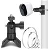 Zocipro Staffa da Palo per Telecamera per Arlo/Wyze/Eufy Cam, Staffa Parete Telecamera Regolabile 360 Gradi, Supporto per Telecamera di Sicurezza per Esterni e Interni con 4 Anelli Ø5/10/15/20cm