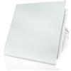 DOSPEL VERONI GLASS Ventilatore da Bagno 100mm Bianco con Timer - Aspiratore a Parete Ultra Silenzioso con Sensore di Umidità, Ventilatore ad alta Efficienza Energetica per Bagno e WC, 230V