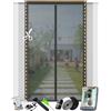 Zanzariera Magnetica per Porte 95 x 200 cm, Tenda Magnetica Zanzariera Porta, Nessun Attrezzo Richiesto, Facile da Installare, Adatto a Bambini e Animali Domestici, Grigio Puro