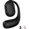 Seymal Auricolari wireless Bluetooth a conduzione ossea mono-orecchio, cuffie aperte, auricolari, chiamate HD for 16 ore, cancellazione del rumore, indossabili senza dolore, display LED, for guida/lavoro(Ner