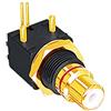 WOURRD Adattatore femmina a gomito BNC/Connettore coassiale da 90 gradi Spine femmina 5000Mohm Supporto per circuito stampato
