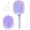 PALONE Racchetta Zanzare Elettrica 4000V, Lampada UV Antizanzare 2 in 1, Trappola per Insetti USB Ricaricabile, Repellente Zanzare per Interno Esterno, Pieghevole per Casa, Giardino e Viaggi