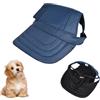 DEARBAG Berretto da Baseball per Cani Traspirante, Cappello da Sole Estivo per Gatti Regolabile, Cappello Sportivo per Cani con Fori per Orecchie, Visiera Estiva per Attività All'aperto(Blu Navy, M)