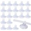 MINSHUXI Ventose per Acquario, 20 Pezzi Acquari Ventosa Supporti per Tubo Aereo di 4mm-6mm, Trasparente