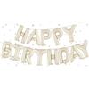 UDRKFOPK Happy Birthday Banner Beige,16 Palloncino Happy Birthday,Bandiera di Buon Compleanno Palloncino Festa Decorazioni per Feste di Compleanno, per Bambini, Uomini e Donne