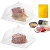 Tokaneit Copertura Torta Protezione per Mosche, Cloche Alimentaire per Protezione per Mosche, Copertura per Alimenti, 2 Pezzi Coprivivande a Rete Pieghevole con 50 Sacchetti di Conservazione Freschi per Cibo
