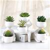 ODIWEN 3 Pezzi Piante Succulente Artificiali, Vaso Piante Artificiali, Artificiali Piante Grasse,Mini Piante Finte,Piccola Pianta da Appartamento Artificiale,Pianta Finta,Piante Artificiali Succulente