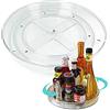 Skupro Organizzatore per giradischi Lazy Susan, Portaspezie rotante, Organizzatore per ripiano per armadietto trasparente, Vassoio portaoggetti rotante, Portacondimenti 23,5X4 cm