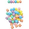 Oulitigy Perle Dell'esagono Del Silicone Di DIY 14mm 50pc Perle Del Silicone Di Colore Della Caramella Per La Collana Di DIY Il Braccialetto Che Fa Il Portachiavi Di Gioielli