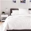 Soleil d'Ocre Percale Copripiumino in policotone, da 240 x 220 cm, di colore bianco