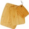 Ambiance Nature 543943 - Set di 3 taglieri in bambù, 19 x 14 cm, 29 x 22 cm, 37 x 28 cm, ideali per aperitivi, salumi, pane, frutta, formaggio, legno chiaro