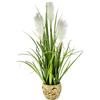 Flair Flower Erba artificiale in vaso con piuma, erba decorativa di seta artificiale, pianta di pampa