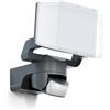 Steinel Proiettore LED da esterno XLED Protect S antracite, sensore di movimento 180°, 3000K bianco caldo, 14,3 W, IP54, per garage, giardino