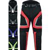 Texpeed Pantaloni rinforzati moto uomo - Pantaloni da motociclista uomo con protezioni - Invernali invernale/Estate - Con armatura CE (EN 1621-1) Rosso - L Girovita/Lunga Gamba