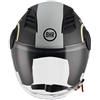 BHR Casco Demi-Jet 804 TOP| Casco Scooter Omologato ECE | Casco Motorino con Visiera Antigraffio e Sgancio Micrometrico | Grey Design (Opaco) | XS