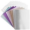 ideen mit herz Idee con cuore, set di biglietti di auguri con buste, 10 biglietti colorati, effetto lino glitterato, neutro, ideali per auguri di compleanno, matrimonio (colori assortiti 2, DIN C6, 14,5 x 10,5 cm)