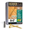 Deck Plus Viti per legno e recinzioni da esterno rivestite in resina epossidica da 5 cm, n. 8 x 2 viti Torx/Star Drive incluse filettatura grossa, vite per pavimenti in legno resistente alla ruggine
