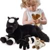 MorisMos Peluche Cavallo con Cuccioli, XXL Realistico Cavalli Pony Pupazzo Giocattolo di Peluche Animali Grande Morbido Kawaii, Carino Regalo per Bambini Ragazza Ragazzo Compleanno Natale (45cm)