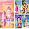 NIBESSER Telo Mare Personalizzato con Nome Asciugamano Mare Donna Bambina Microfibra Leggero Telo Mare Antisabbia ad Asciugatura Rapida Asciugamano da Spiaggia Morbido, Giochi di Moda, 90x180 cm