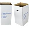 DUE ESSE S.N.C. DI SABATINI ALDO PZ 10 CARTONE PORTA RIFIUTI PLASTICA, CARTA, INDIFFERENZIATA, VETRO CM 35 X 35 ALTI CM 70 CONTENITORE IN CARTONE RESISTENTE PER RACCOLTA RIFIUTI