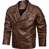 Generico Uomo Marrone Vera Pelle di capra Pelle Shearling Stile Vintage Bomber Giacca Volante Giacche Pelle Uomo Giacca Uomo Casual Blu