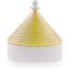 EMÒ ITALIA Scatola Portaoggetti con Coperchio Trullo Pugliese Giallo Bianco Ceramica 9 cm