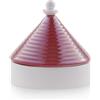 EMÒ ITALIA Scatola Portaoggetti con Coperchio Trullo Pugliese Rosso Bianco Ceramica 9 cm