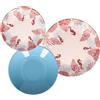 ROSE & TULIPANI Seabed Servizio Tavola Set Piatti 18 Pezzi Stoneware