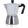 BARAZZONI Ibrida Bianca Caffettiera Moka Inox 3 Tazze Biometallo