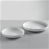 MASCAGNI CASA Piatti Vassoi Set 2 Pezzi 25,5cm - 31cm Bianco Ceramica