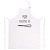 SIMPLE DAY Grembiule Oggi Cucino Io 70x85cm Lino 100% Bianco