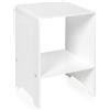 iPLEX Accanto Tavolino Comodino in PMMA Bianco 32x45cm Made in Italy