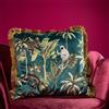 WERNS Cuscino Tipo Velluto 45x45cm Monkeys Scimmie Sfondo Verde