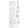 MONTEMAGGI Portaombrelli Cilindrico Flowers Metallo 49cm Bianco