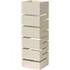 MONTEMAGGI Portaombrelli Geometrico Metallo 49cm Panna Base Quadrata