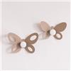 ARTI & MESTIERI Set Ganci Appendiabiti di Design Butterfly (2Pz) Beige