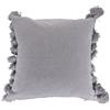 VILLA D'ESTE HOME TIVOLI Cuscino con Nappine Grigio 45x45cm Cotone 100%