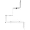 iPLEX Va-Et-Vient Mensola 4 Ripiani in PMMA 68x51cm Trasparente Made in Italy
