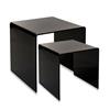 iPLEX 80's Set 2 Tavolini in PMMA Nero Ufficio Studio Made in Italy