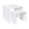iPLEX 80's Set 2 Tavolini in PMMA Bianco Ufficio Studio Made in Italy