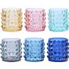BRANDANI Funky Set 6 Pezzi Bicchiere Shot Liquore 70ml Vetro Colorati