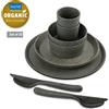 KOZIOL Set Tavola 10 Pezzi Connect Set Helsinki Grigio Scuro Organic