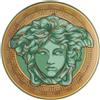 VERSACE - Amplified Piatto Piattino 17cm Verde Oro Porcellana