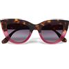 OKKIA Claudia Occhiali da Sole Donna Big Cat Eye Avana Rosa